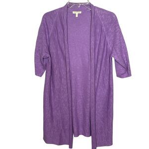 Eileen Fisher Linen Blend Open Cardigan. Size Small.